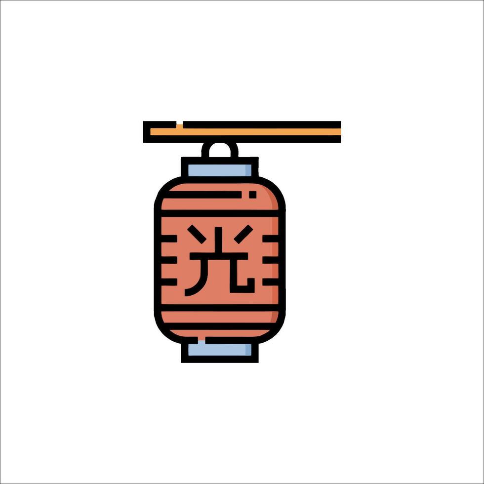 Chinese lantern icon illustration vector