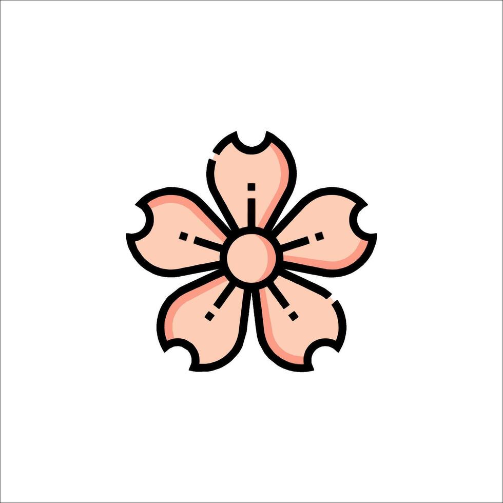 A pink flower icon on a white background vector