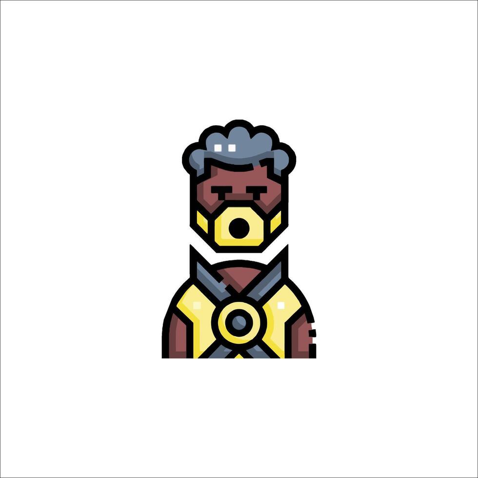 A cartoon character with a gas mask on vector