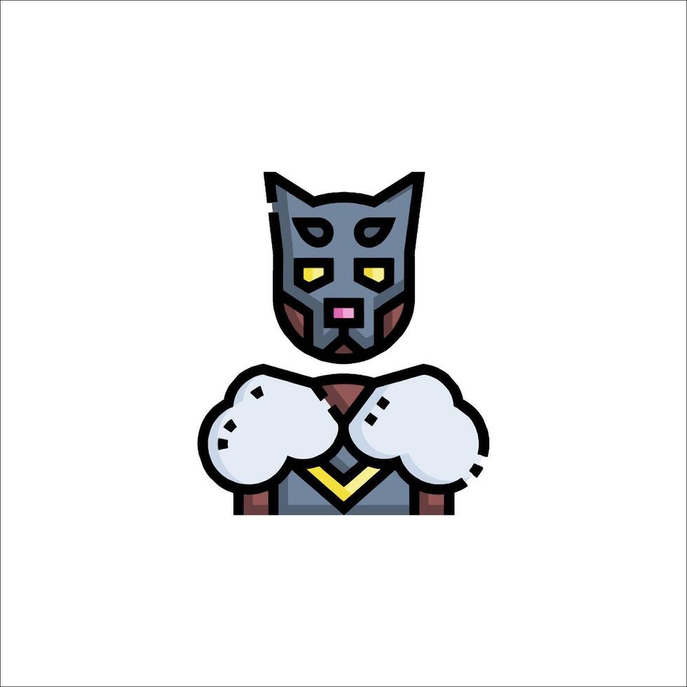 A cat with a mask on its face vector