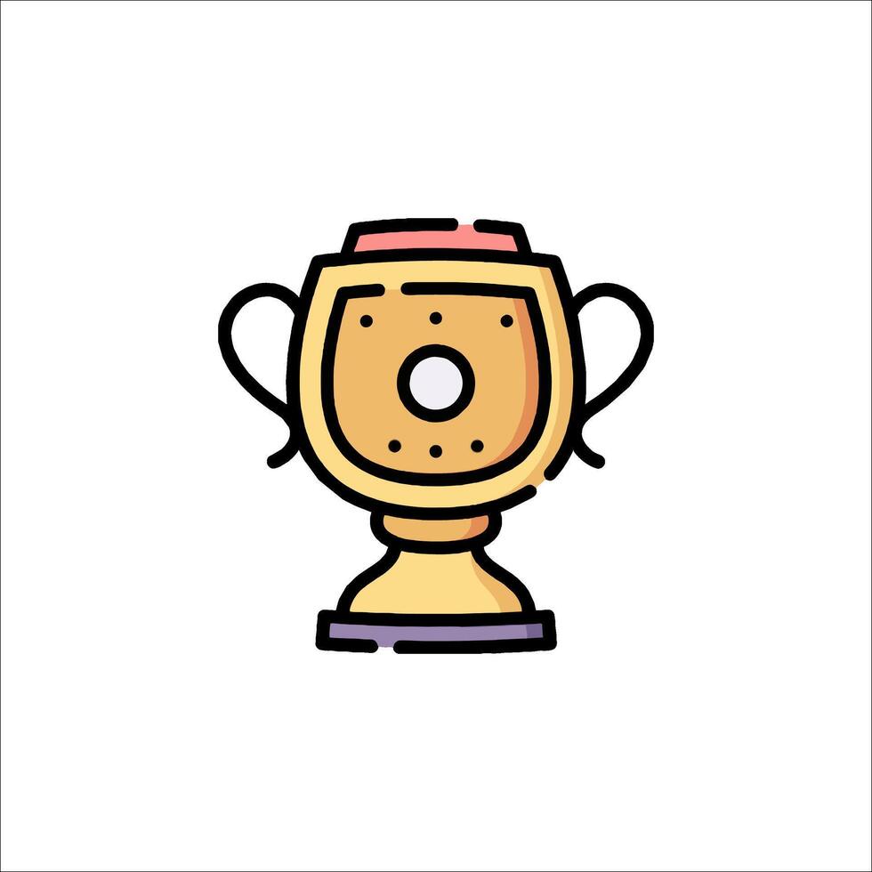 A golden trophy icon on a white background vector