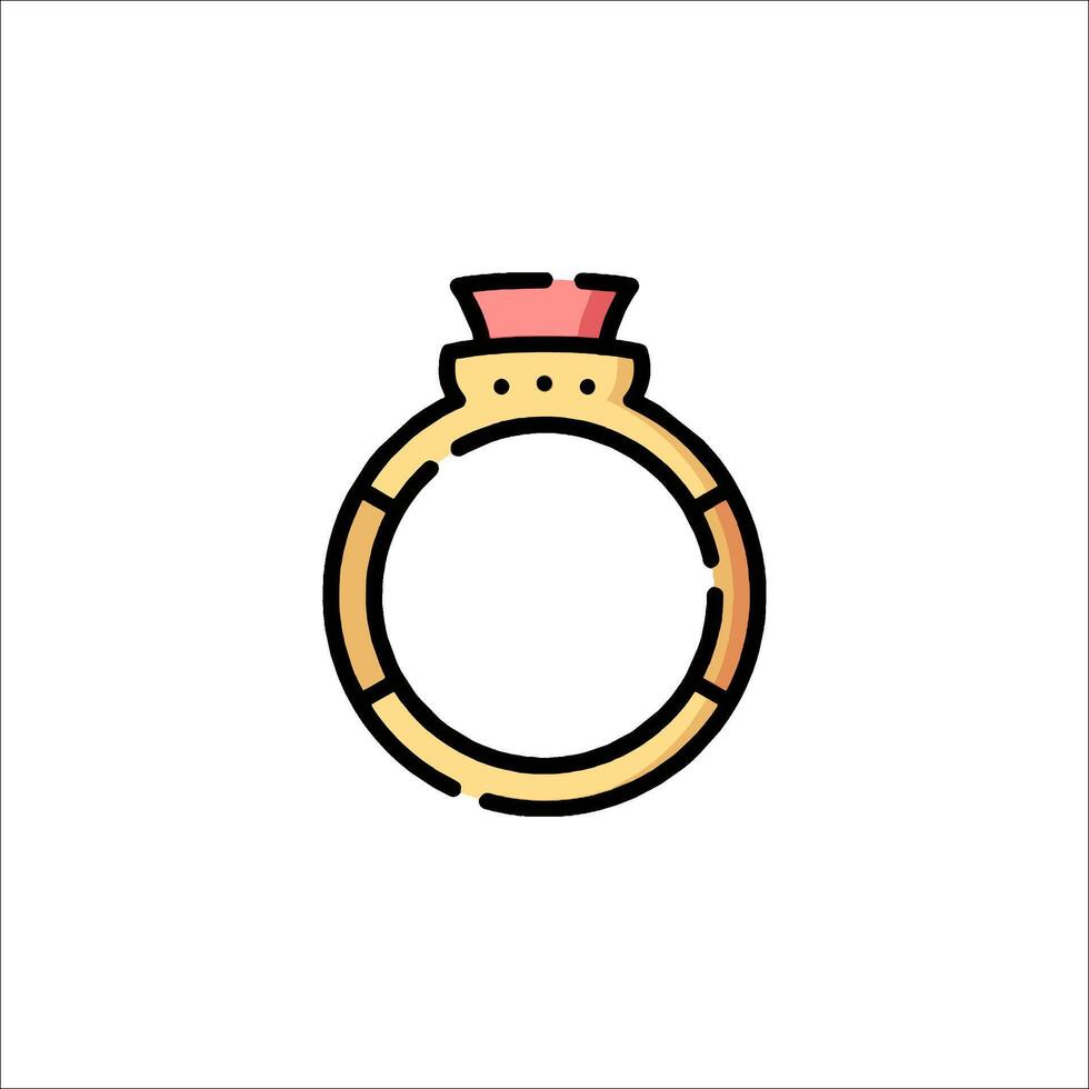 An illustration of a wedding ring vector