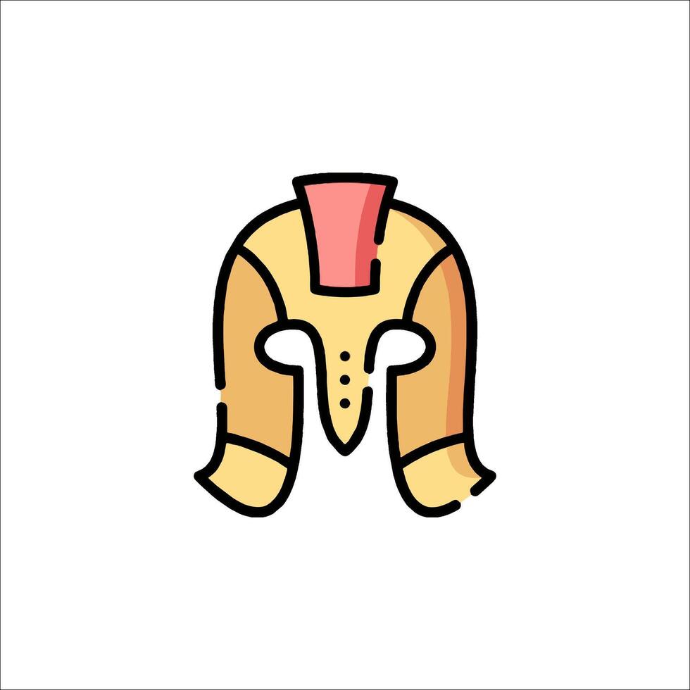 Ancient spartan helmet icon vector