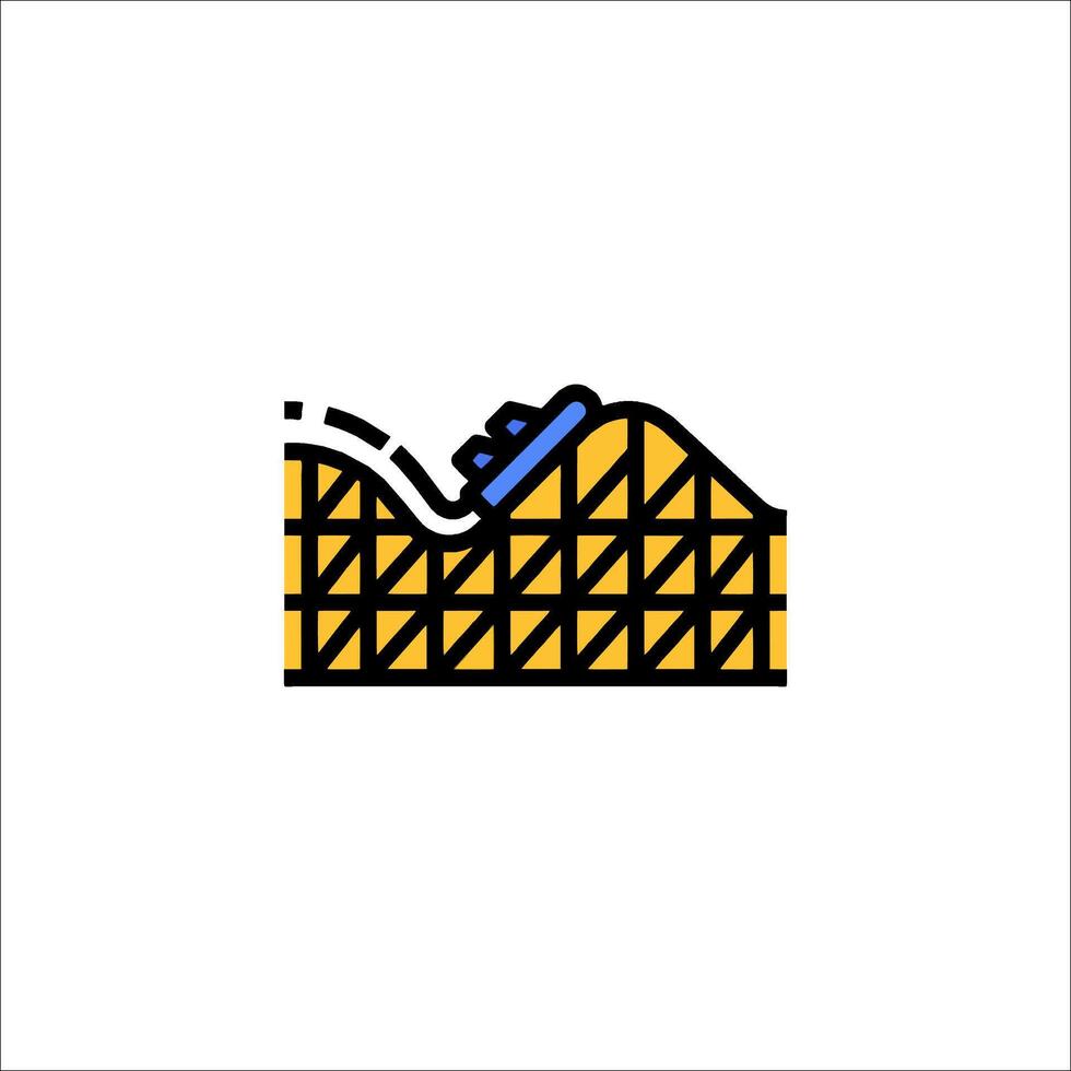 A roller coaster icon on a white background vector