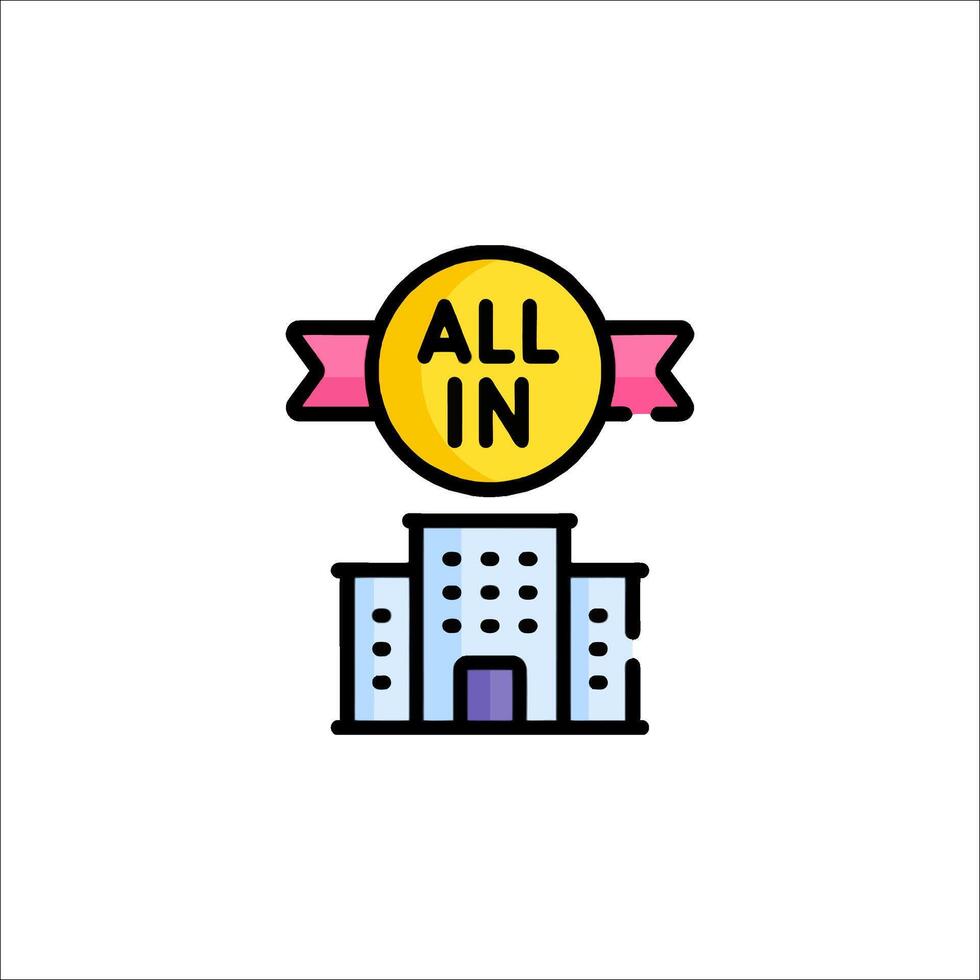 All in flat icon illustration vector