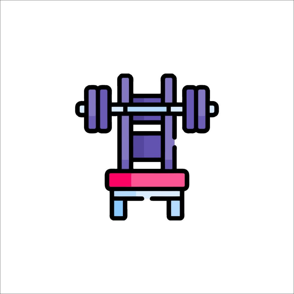 A barbell icon on a white background vector