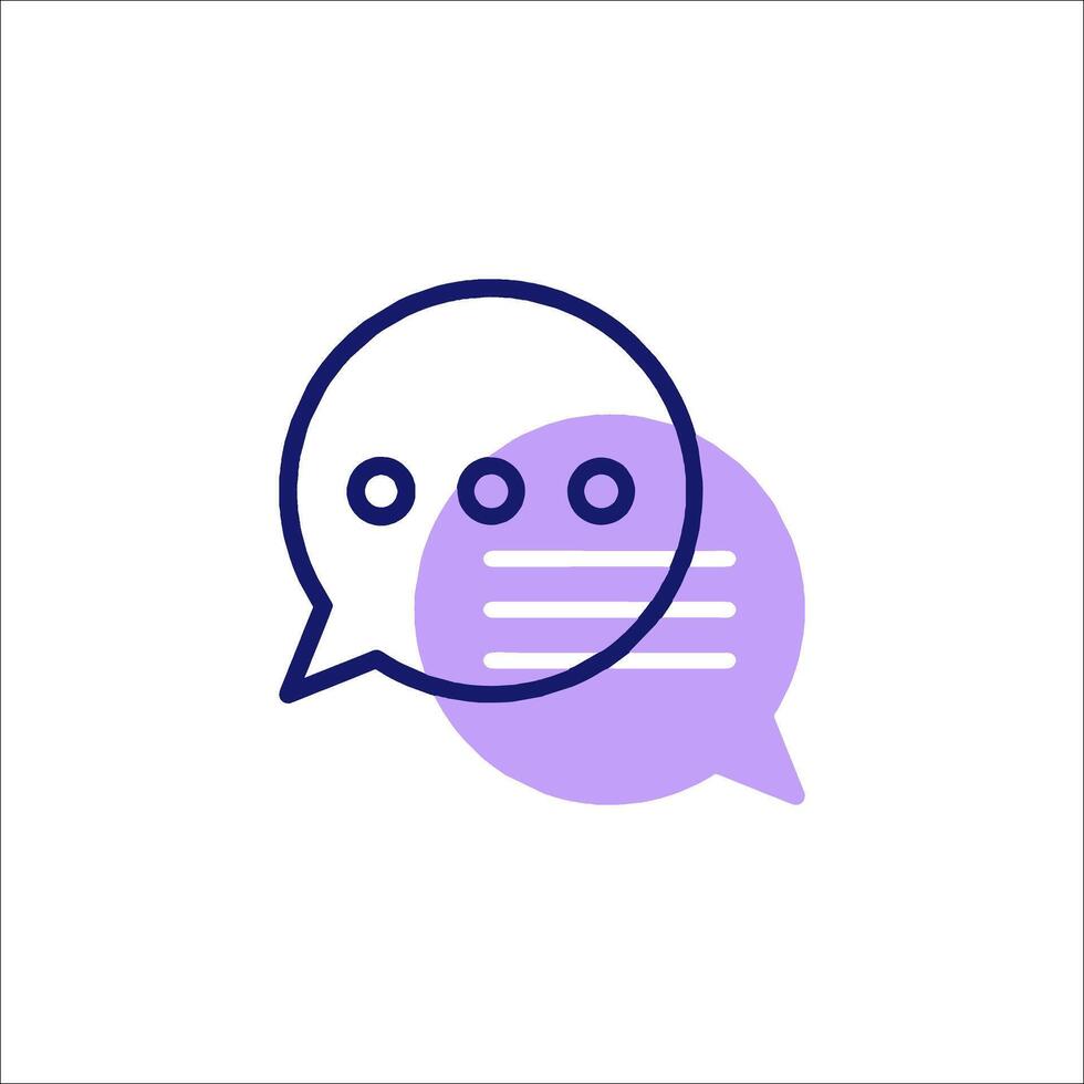A speech bubble icon with a speech bubble and a speech bubble vector