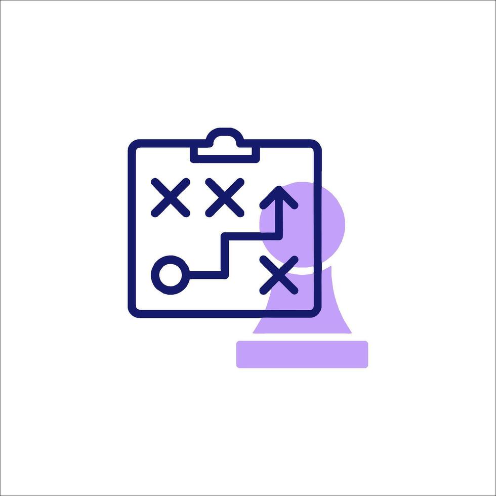 A chess board with a check mark on it vector
