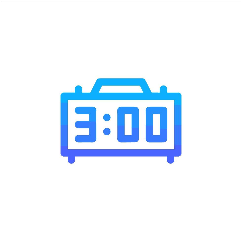 A clock icon with a blue background vector