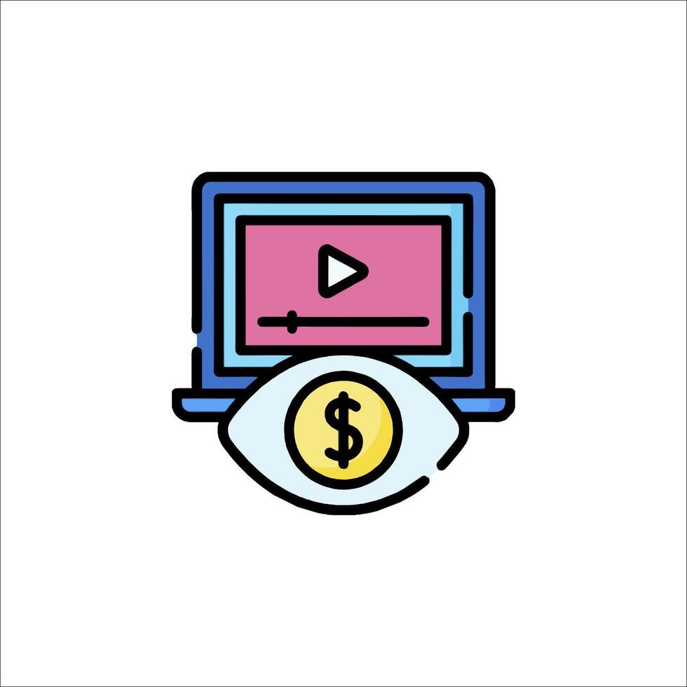 player icon with dollar sign vector