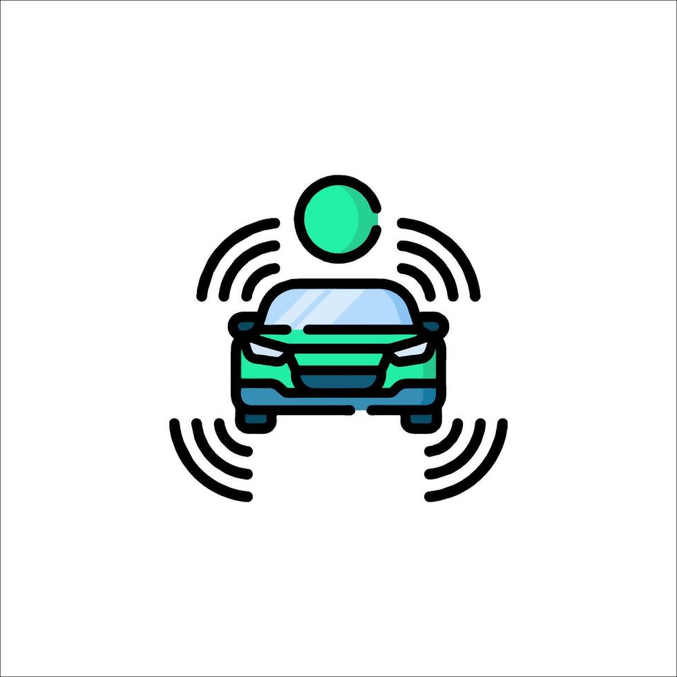 Autonomous car icon illustration vector