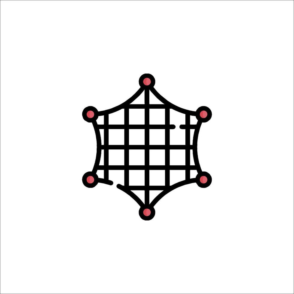 A black and red logo for a website vector