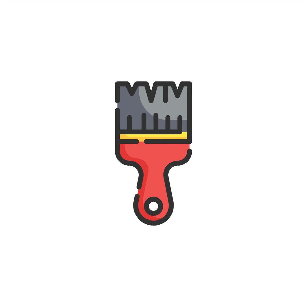 A paintbrush icon on a white background vector