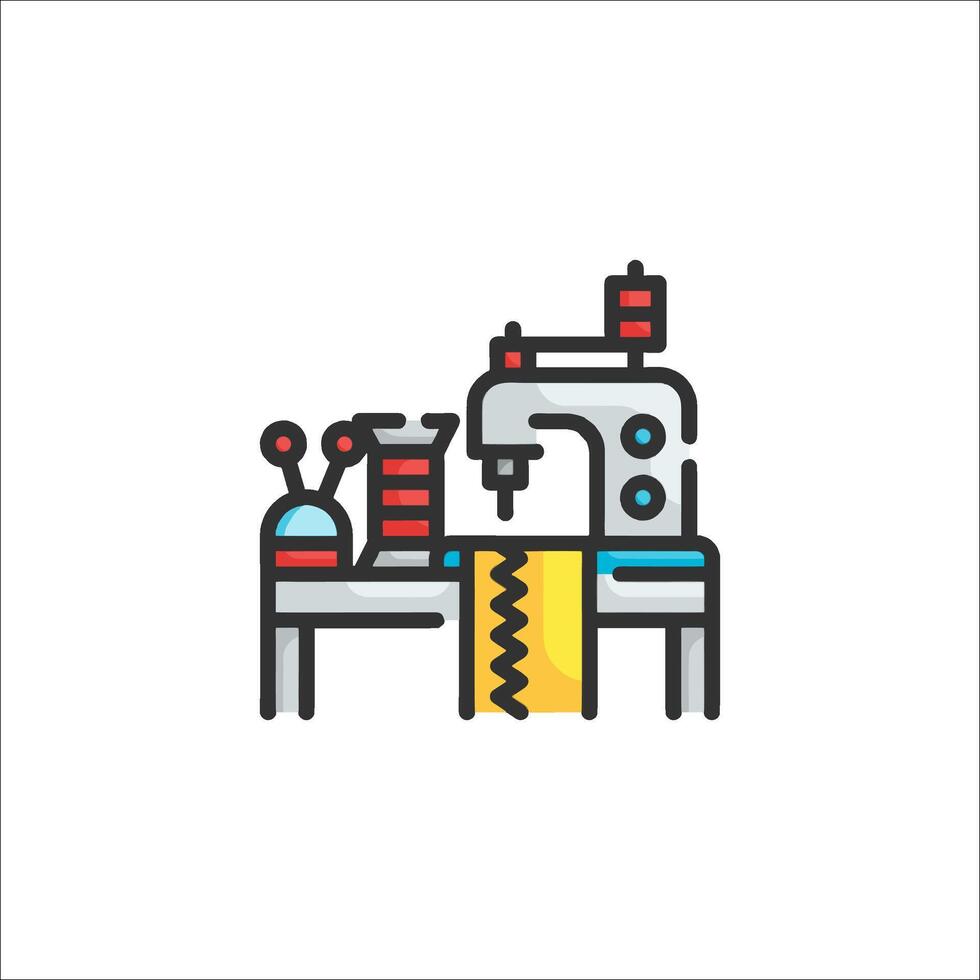 Sewing machine icon, illustration vector