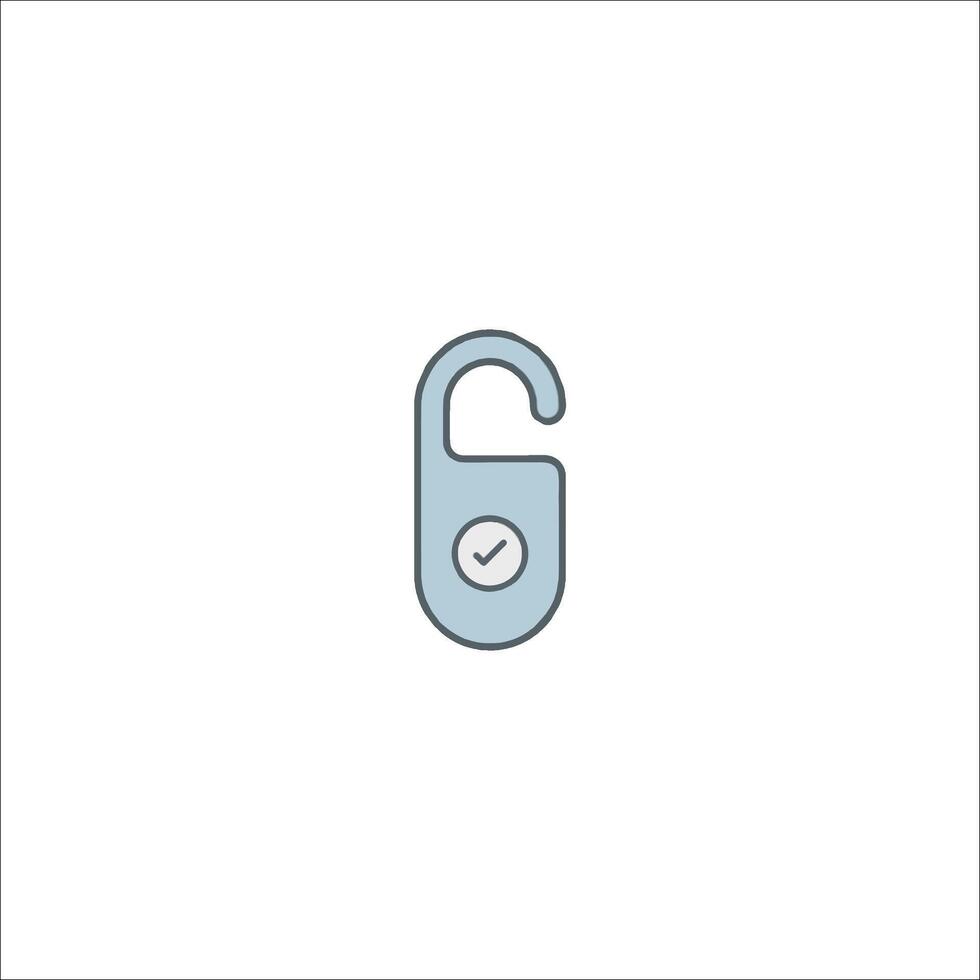 A lock icon with a lock and a key vector