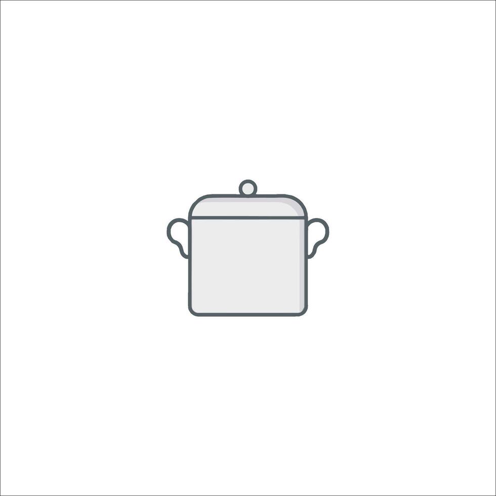 A pot and pan icon on a white background vector