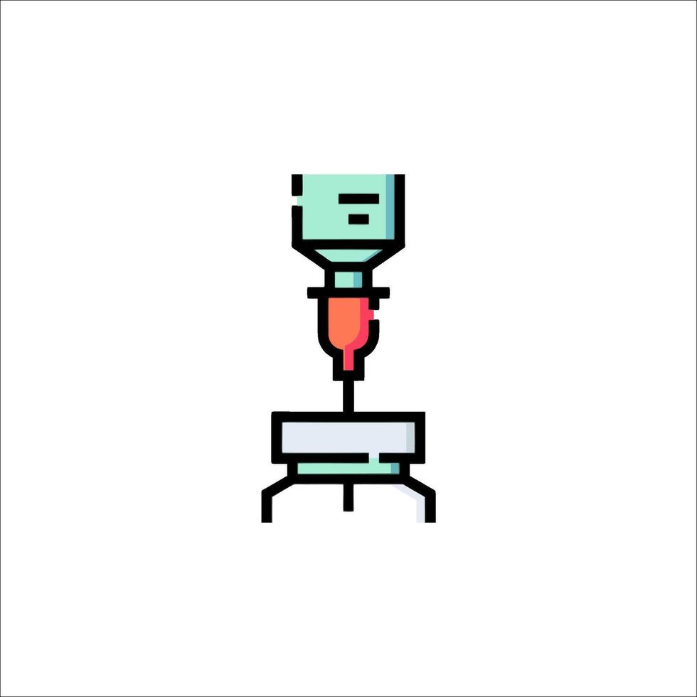 A syringe with a needle and a red cap vector