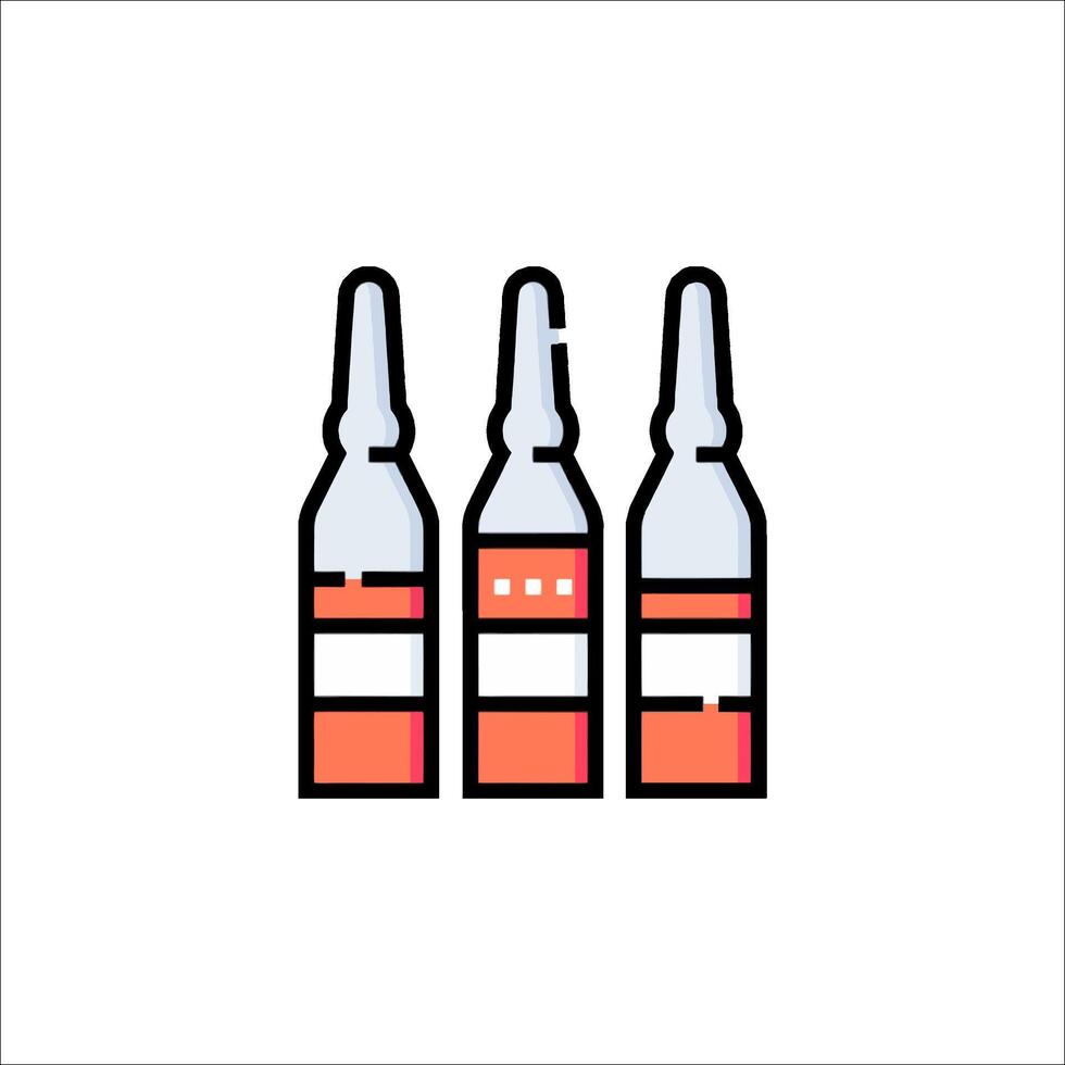 Three bottles of medicine on a white background vector