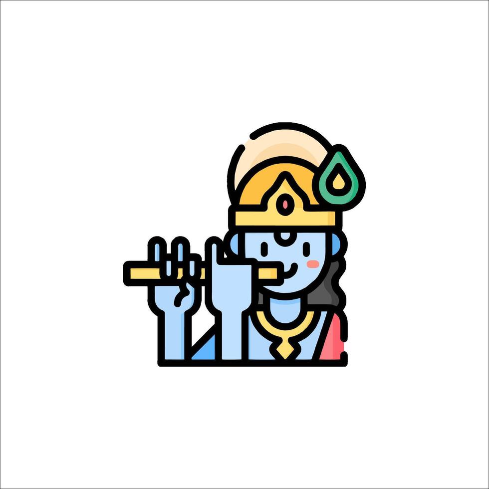 A cartoon character playing the flute vector