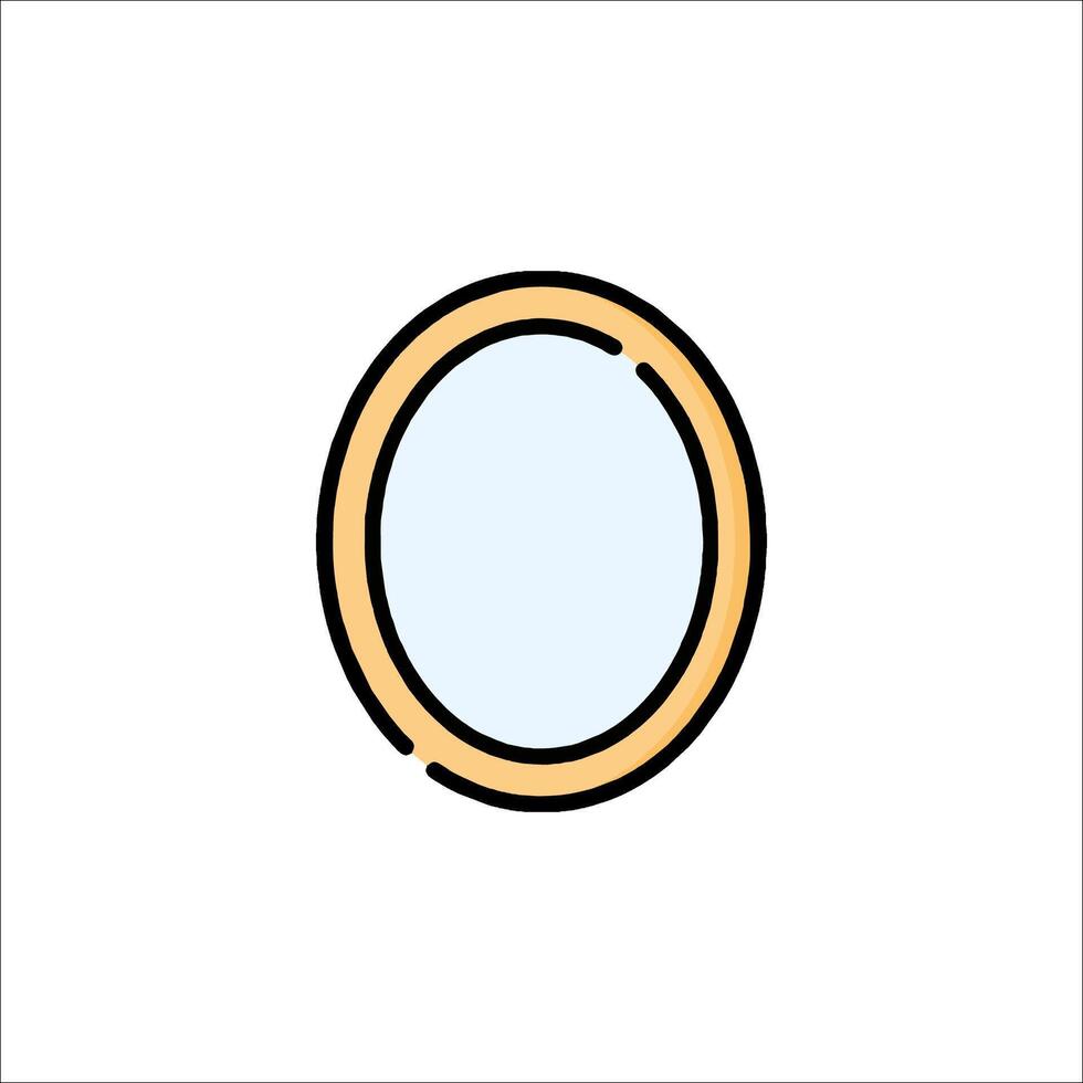 A round mirror icon on a white background vector