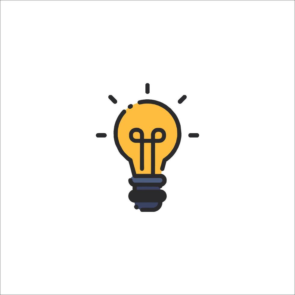A light bulb icon on a white background vector