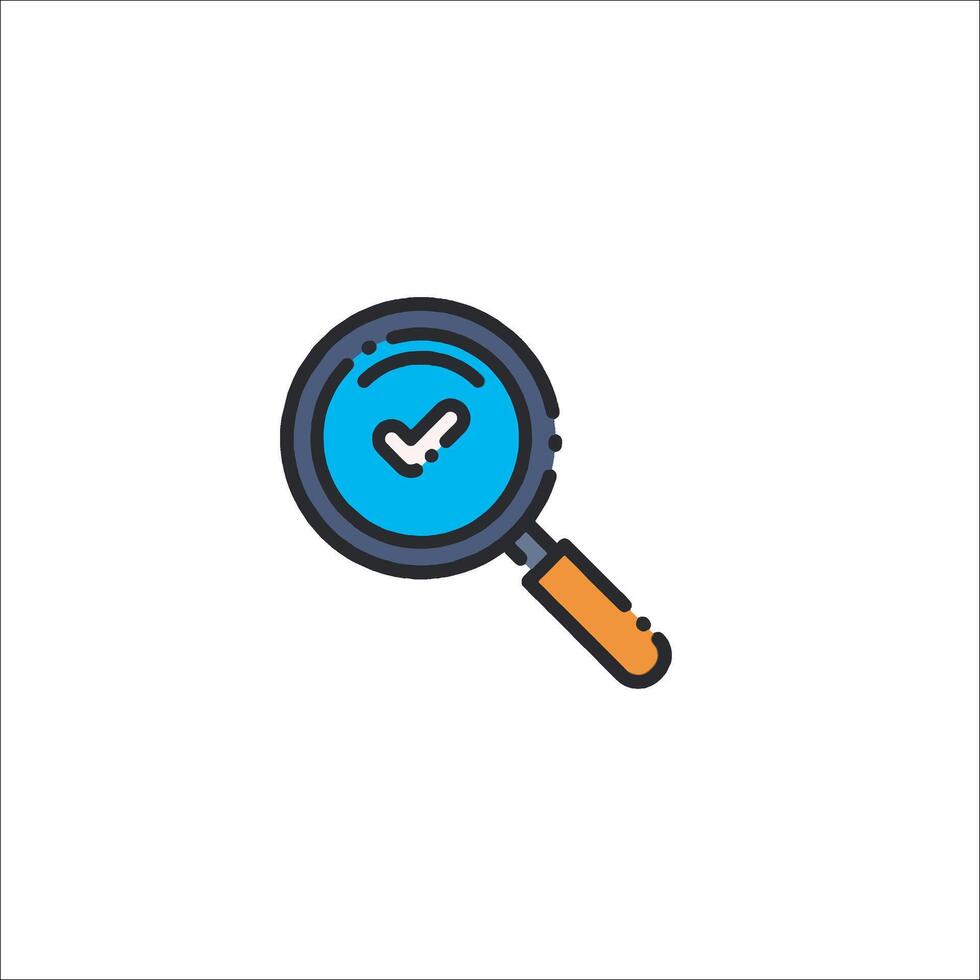 Magnifying glass icon illustration vector