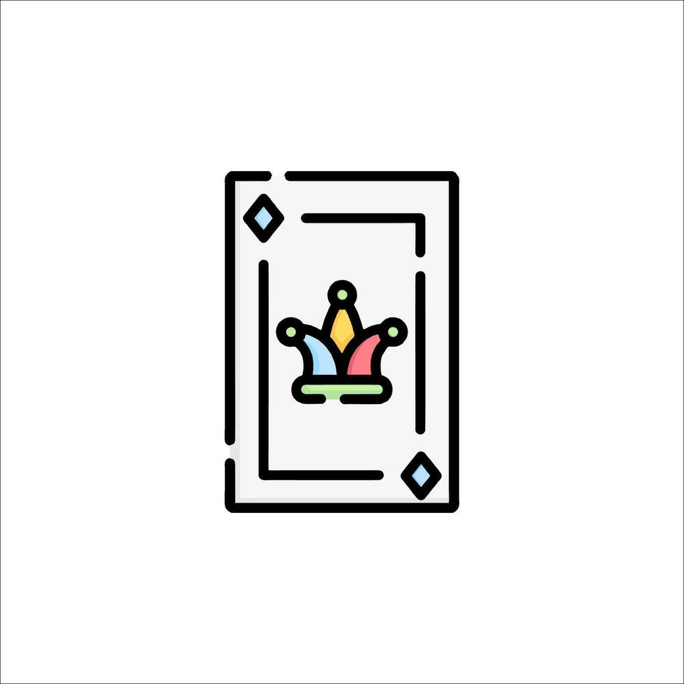 A playing card with a crown on it vector