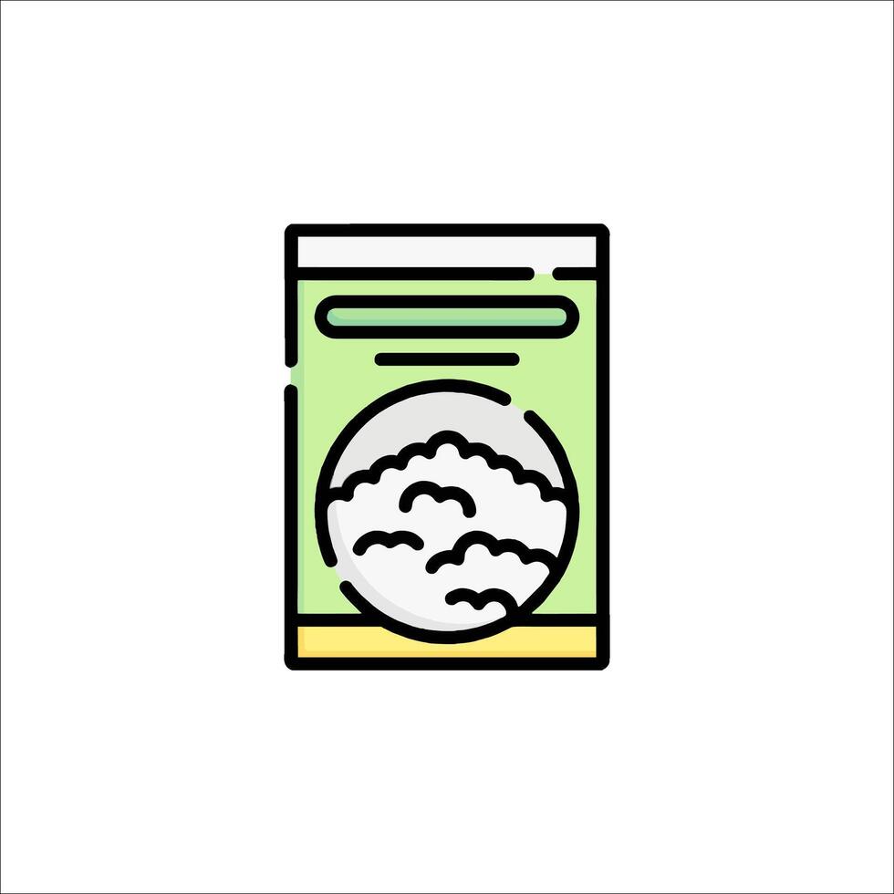 A bag of rice icon on a white background vector