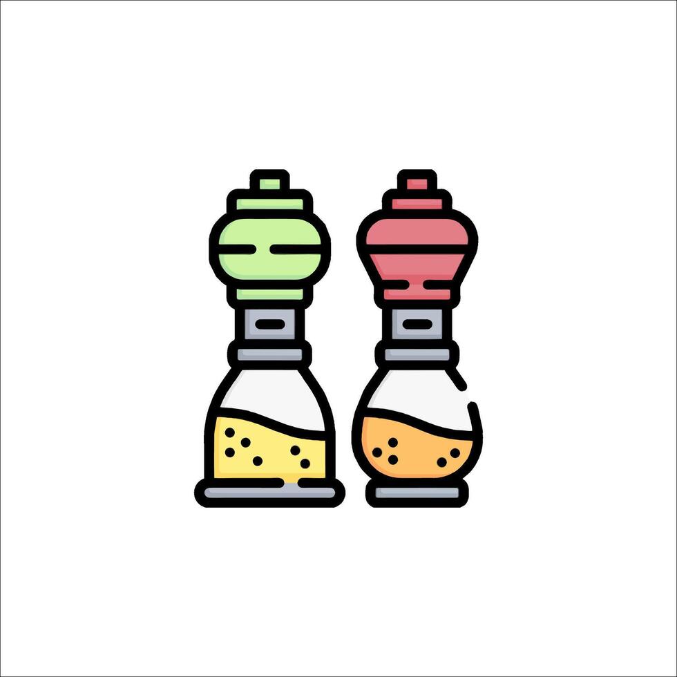 Salt and pepper shakers icon illustration vector