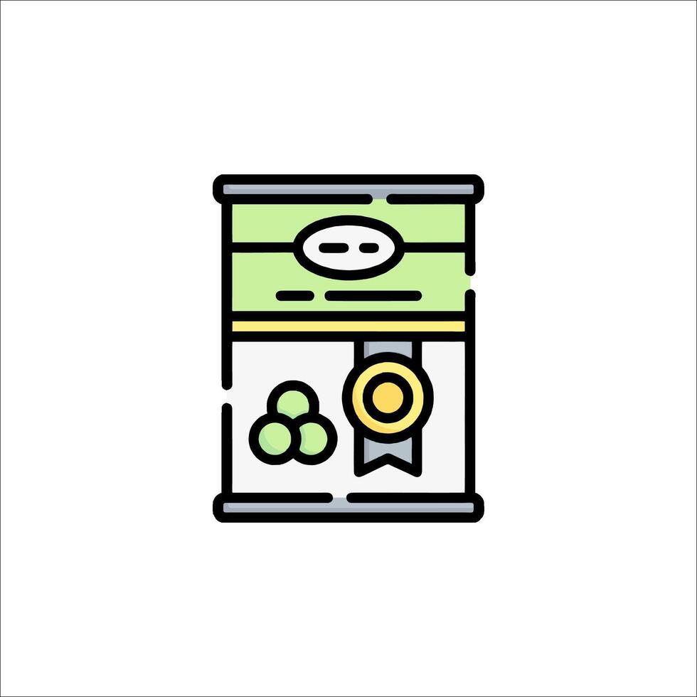 A can of beans icon on a white background vector