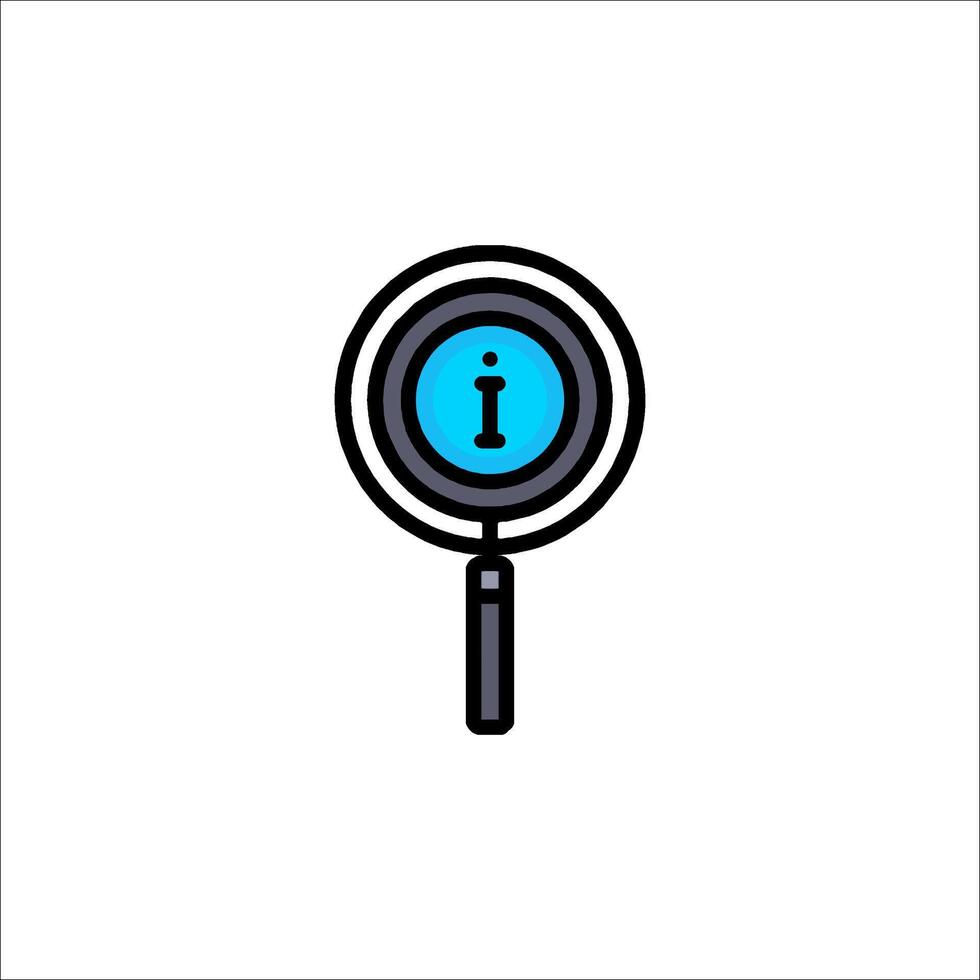 Magnifying glass icon illustration vector