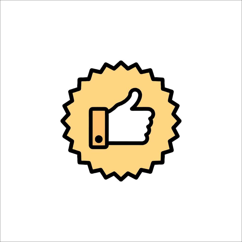 A thumbs up icon on a white background vector