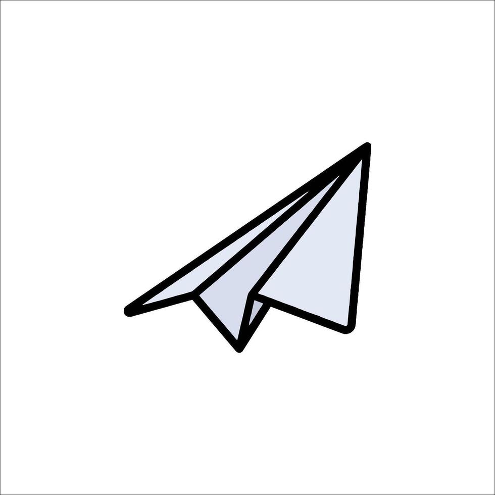 Paper airplane icon illustration vector