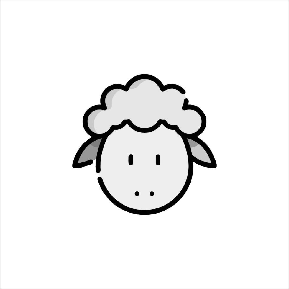 A sheep head icon on a white background vector