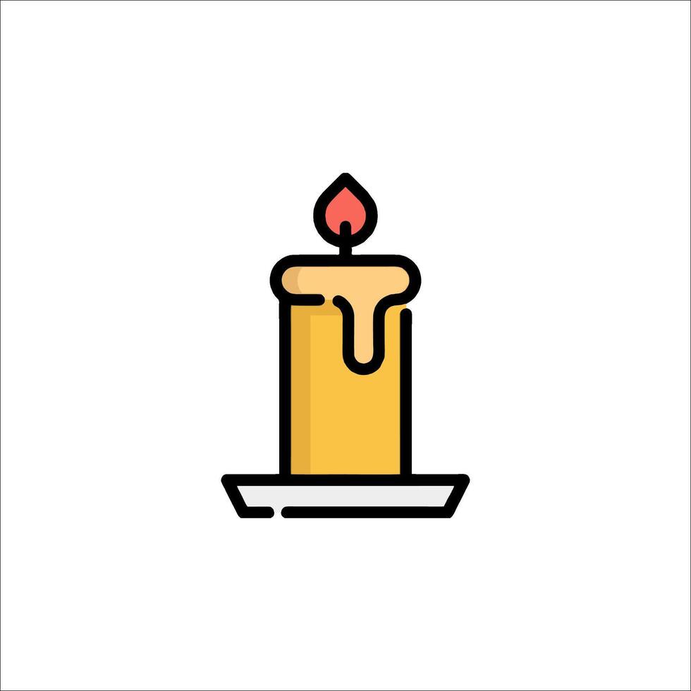 Candle icon illustration vector