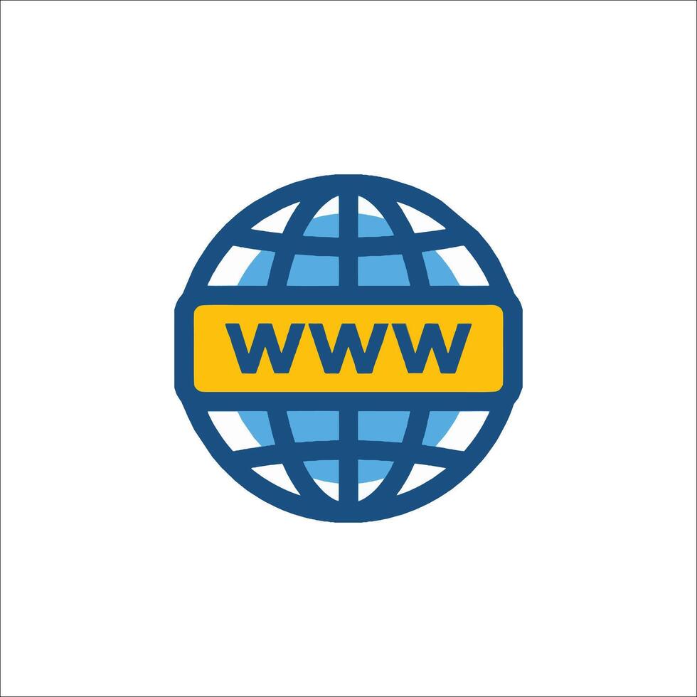 The world wide web logo on a white background vector