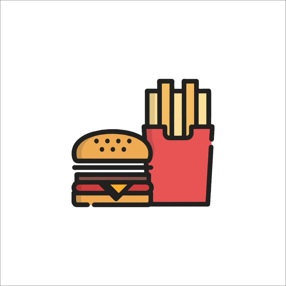 Fast food icon illustration vector