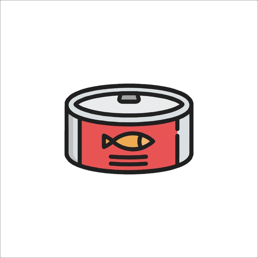 Can of tuna icon illustration vector