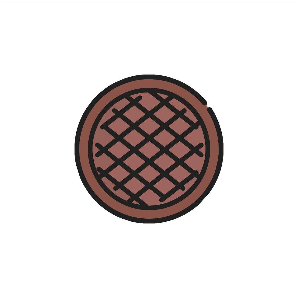 Waffle icon illustration vector