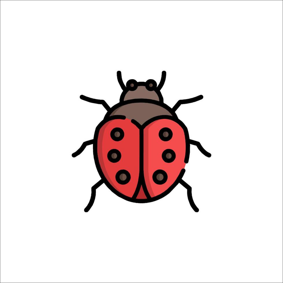 Ladybug icon illustration vector