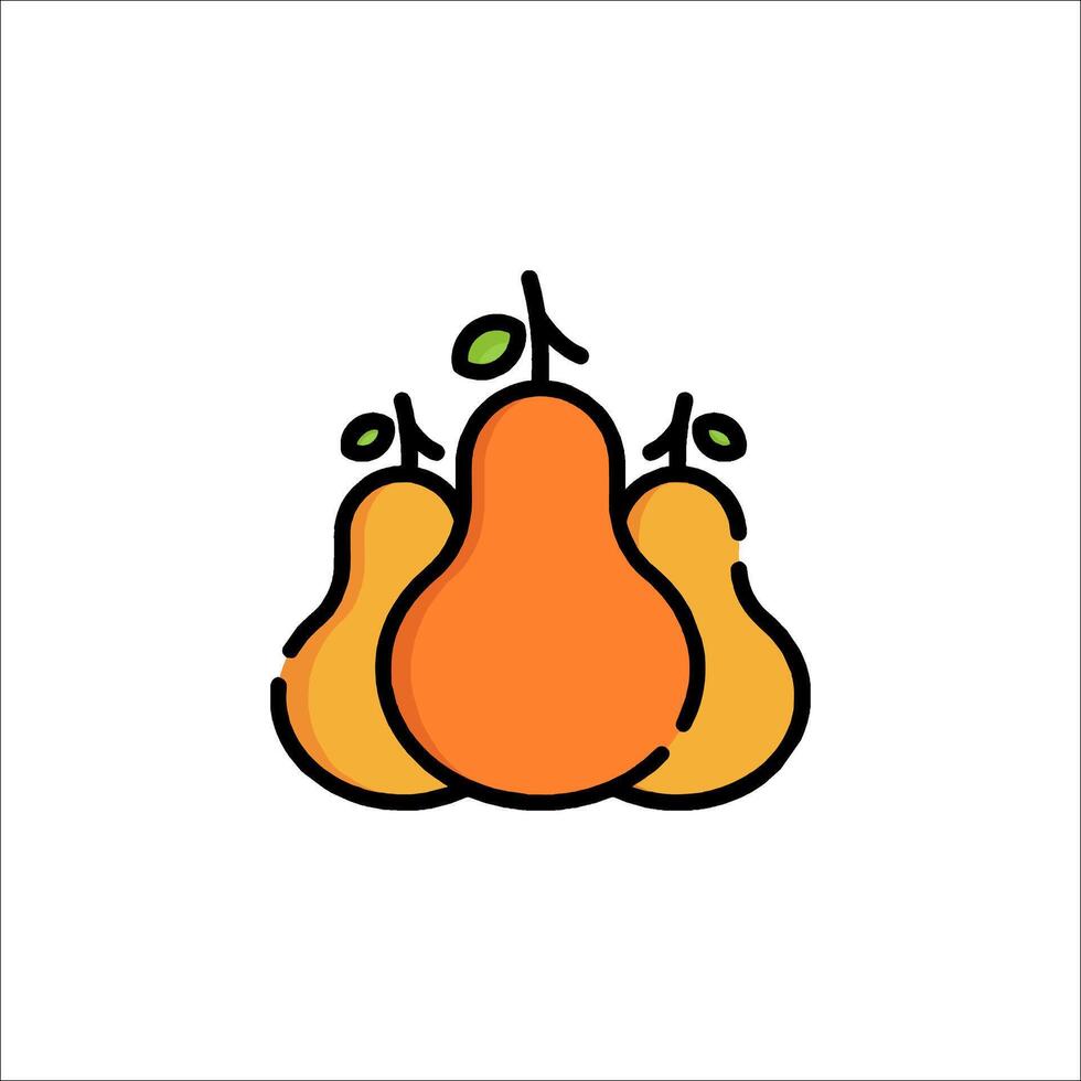 A group of pears on a white background vector