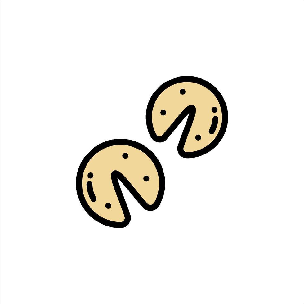 Fortune cookie icon illustration vector