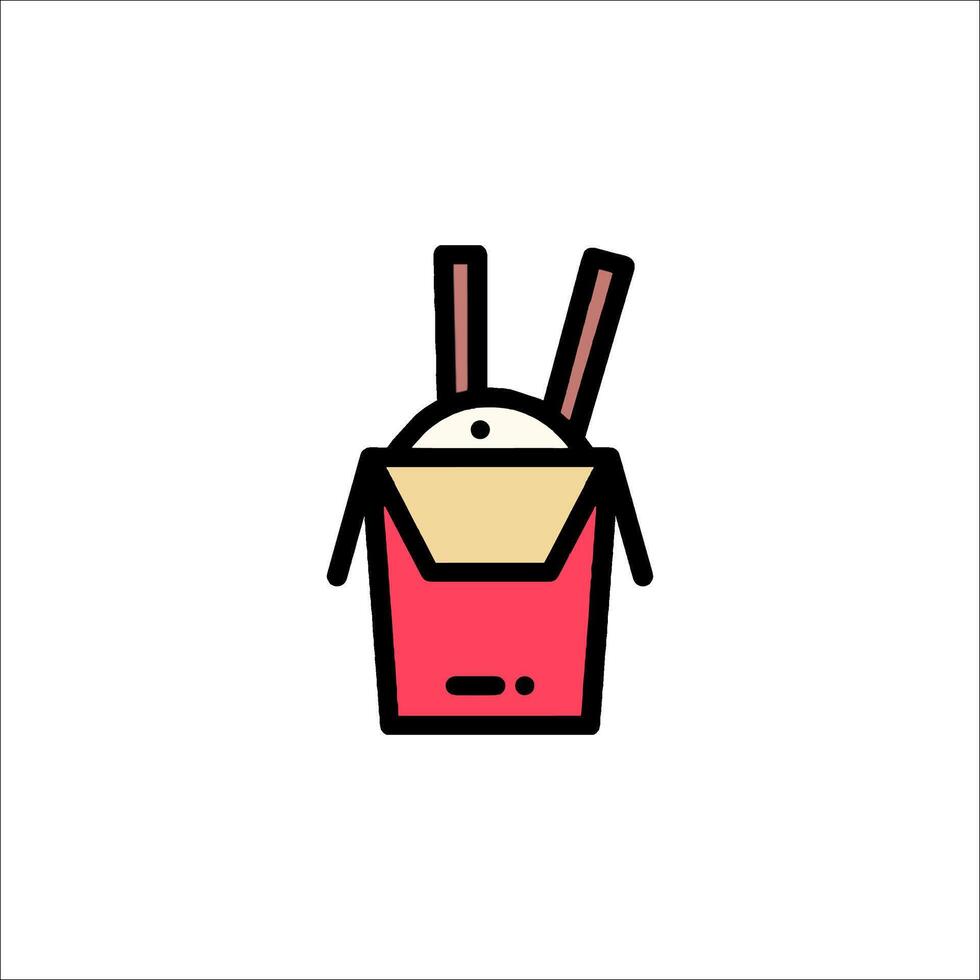 A red box with a rabbit in it vector