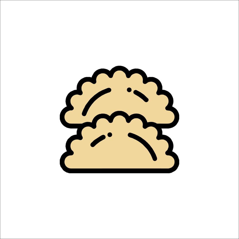 Two dumplings icon on white background vector