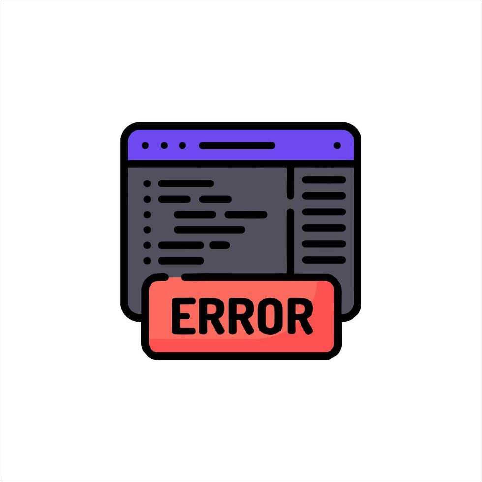 Error icon on white background vector