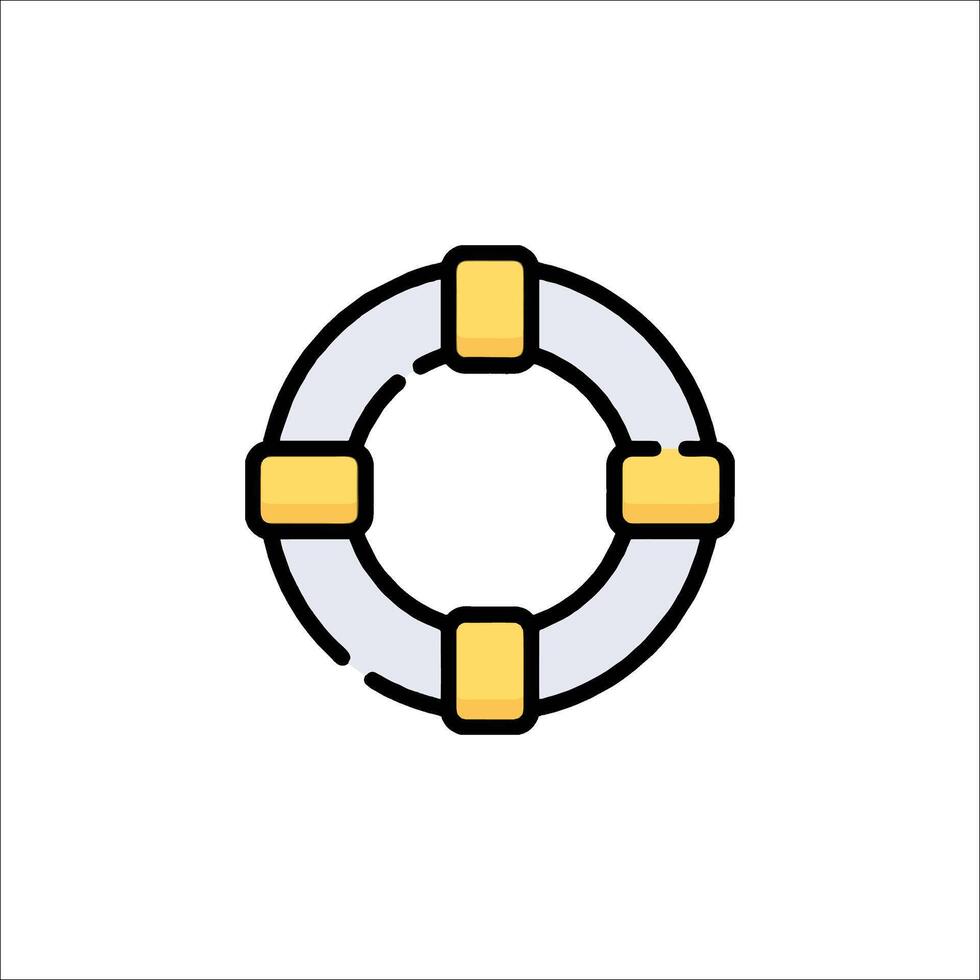 A life preserver icon on a white background vector