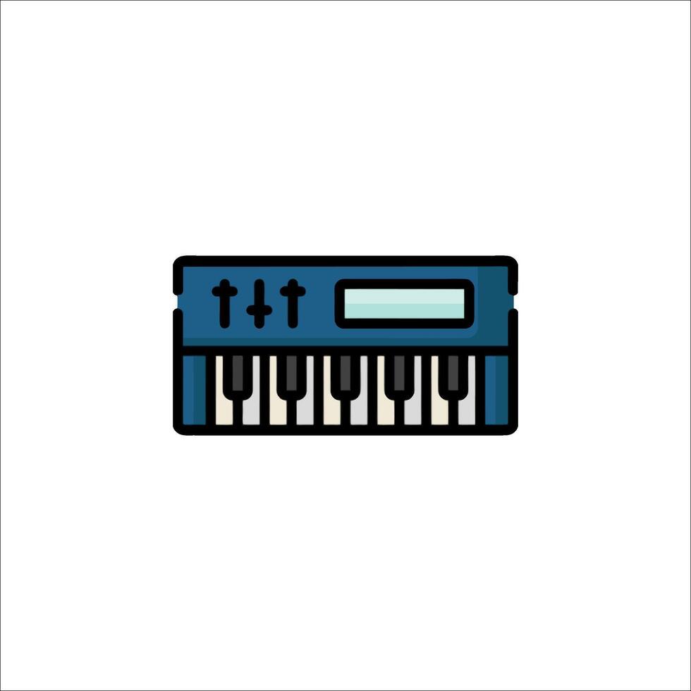 An electronic keyboard icon on a white background vector