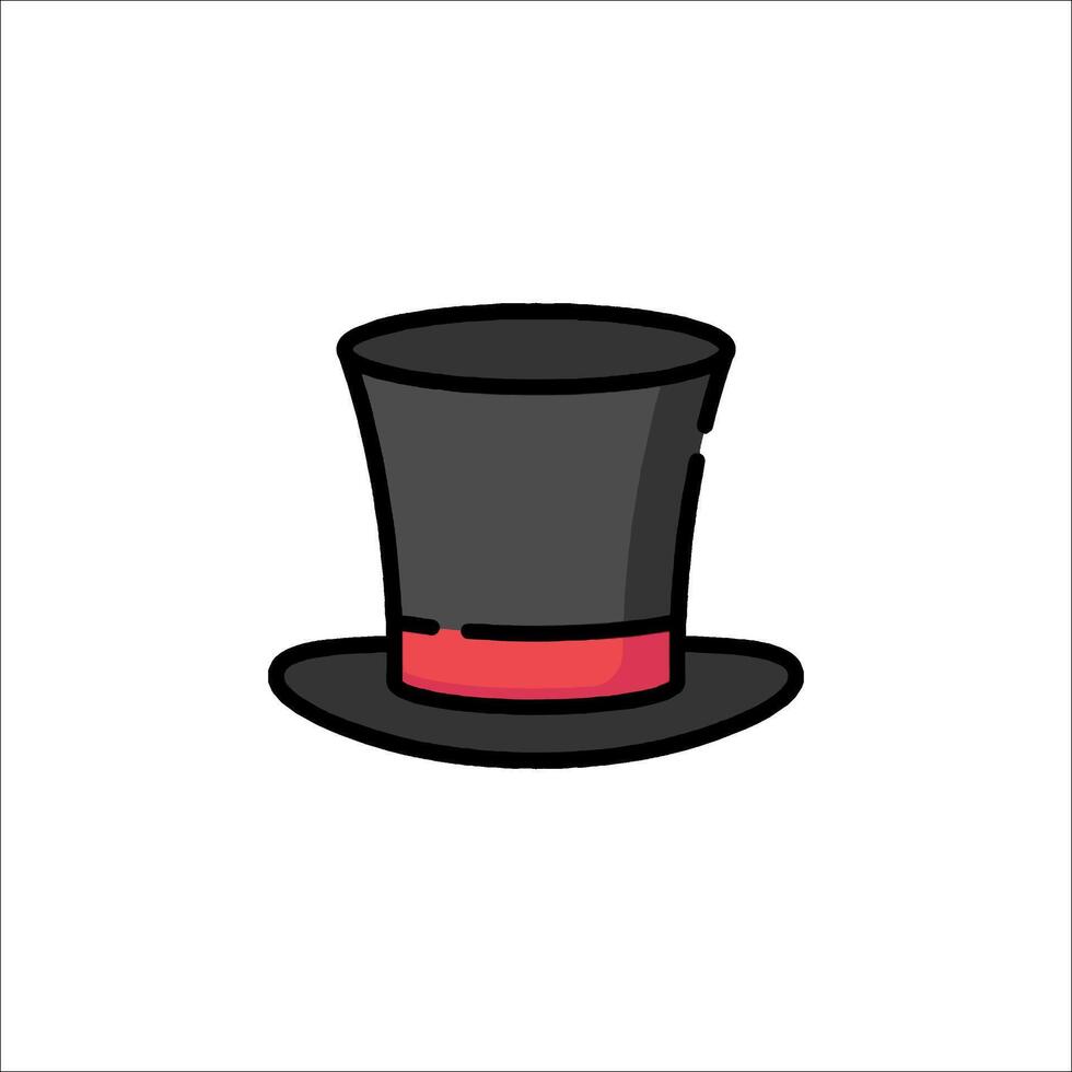 Top hat icon illustration vector