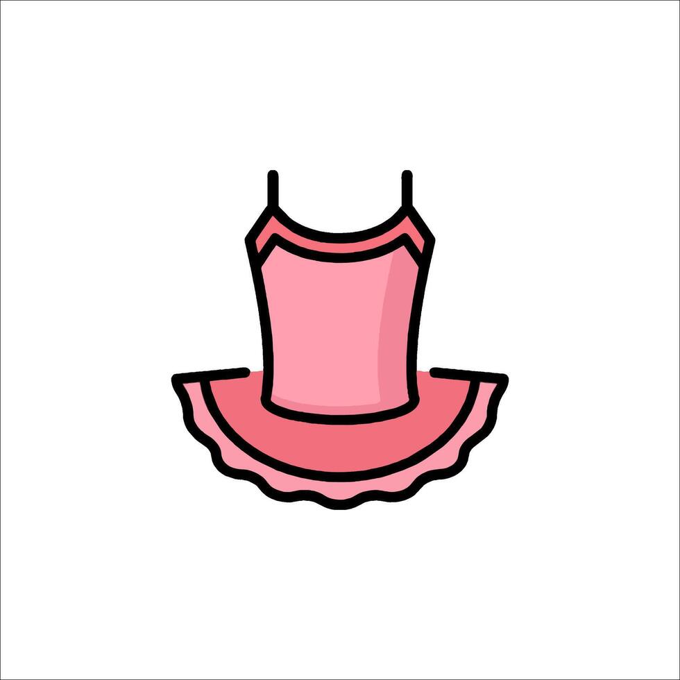 A pink dress icon on a white background vector