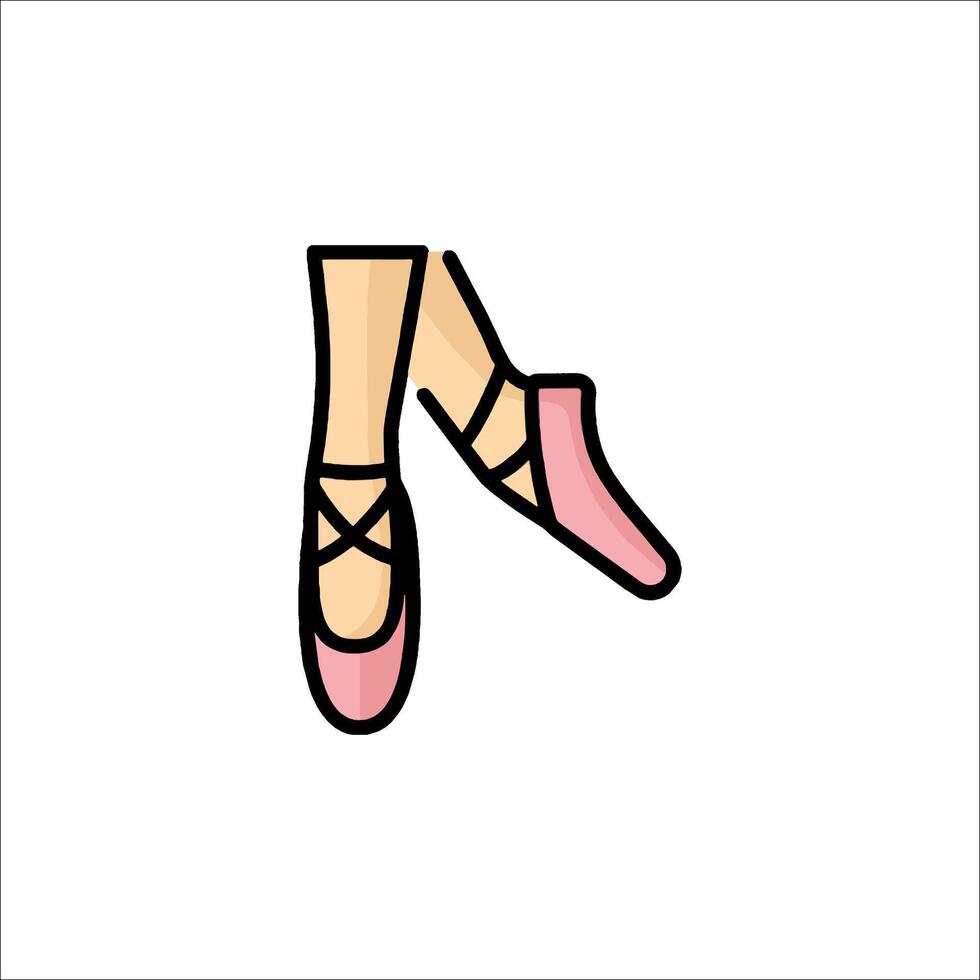 A pair of ballet shoes on a white background vector